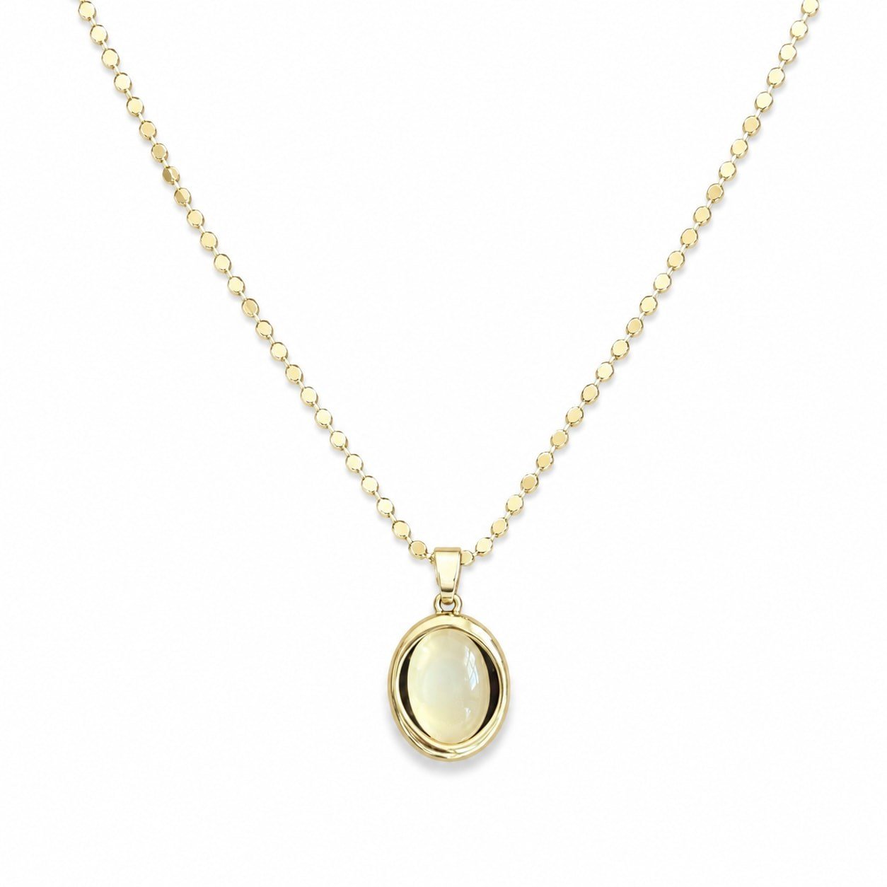 Özel Seri 14K Gold Kaplama Kırmızı Taşlı Çelik Kadın Kolye
