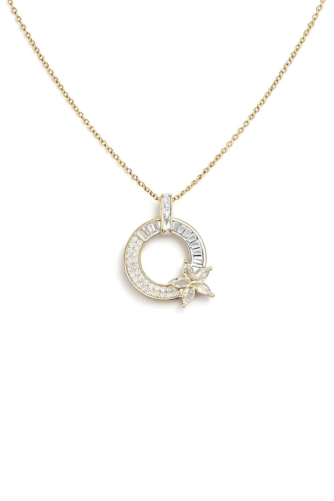 Özel Seri Flora Silver Gold Kolye