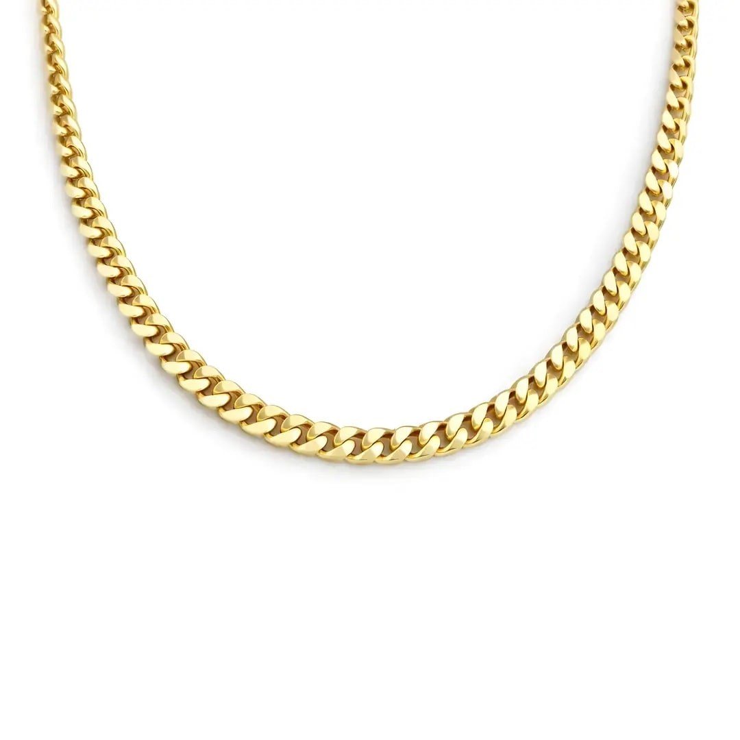Özel Seri Gold Cuban Link Zincir Kolye