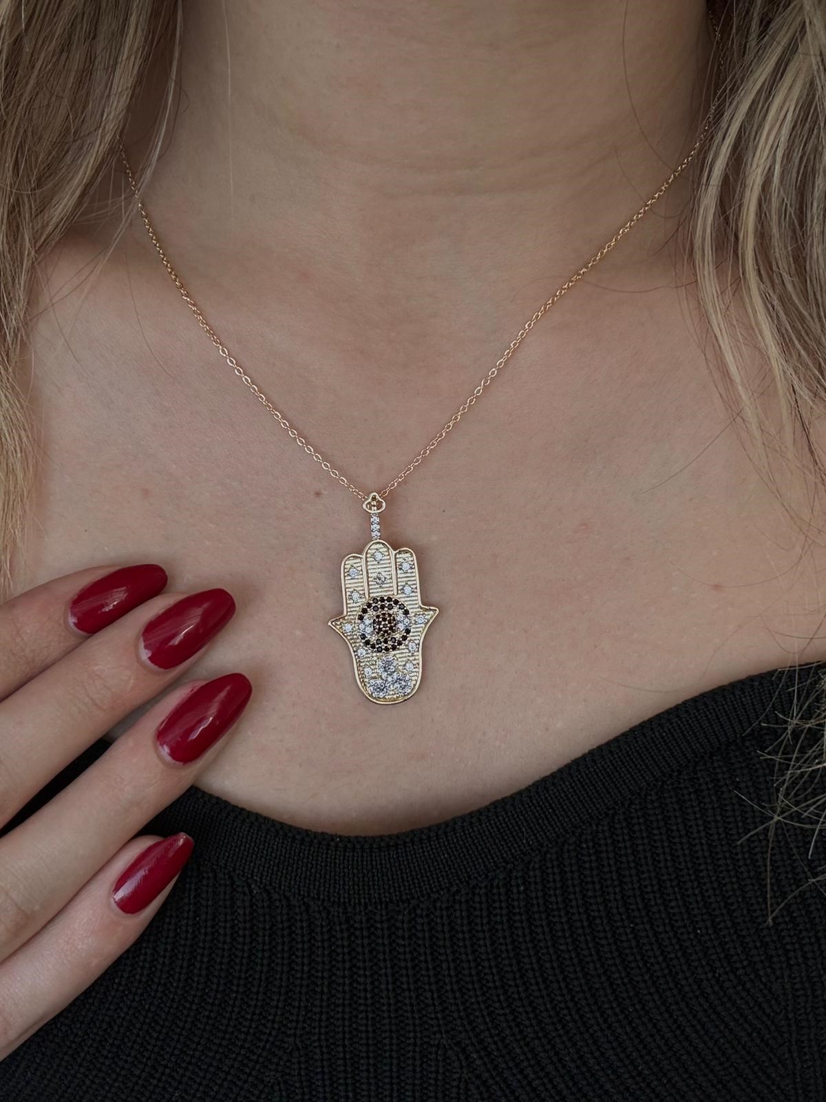 Özel Seri Hamsa Gold Kolye