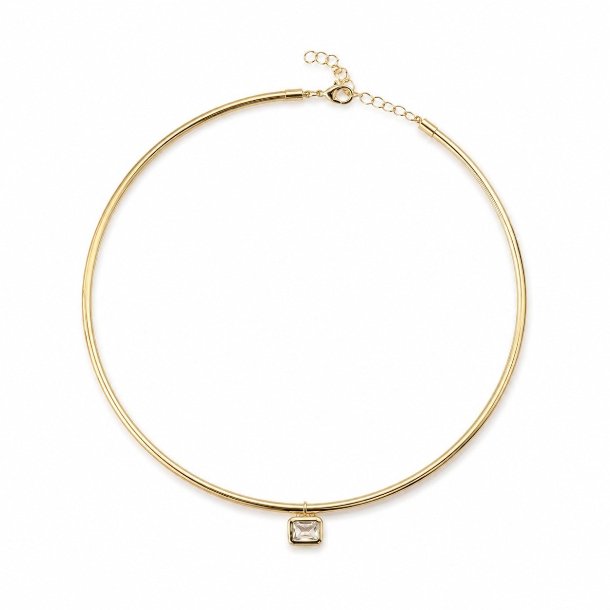 Özel Seri Markiz Kare Taşlı Choker Kolye