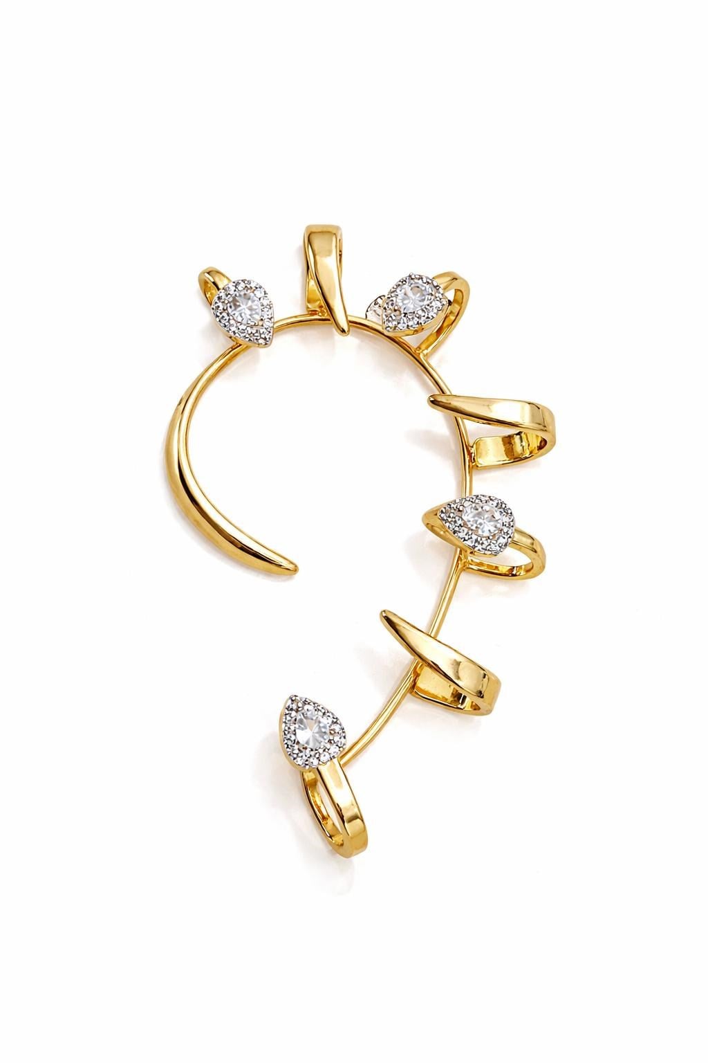 Özel Seri Taş Detaylı Earcuff Kıkırdak Küpe