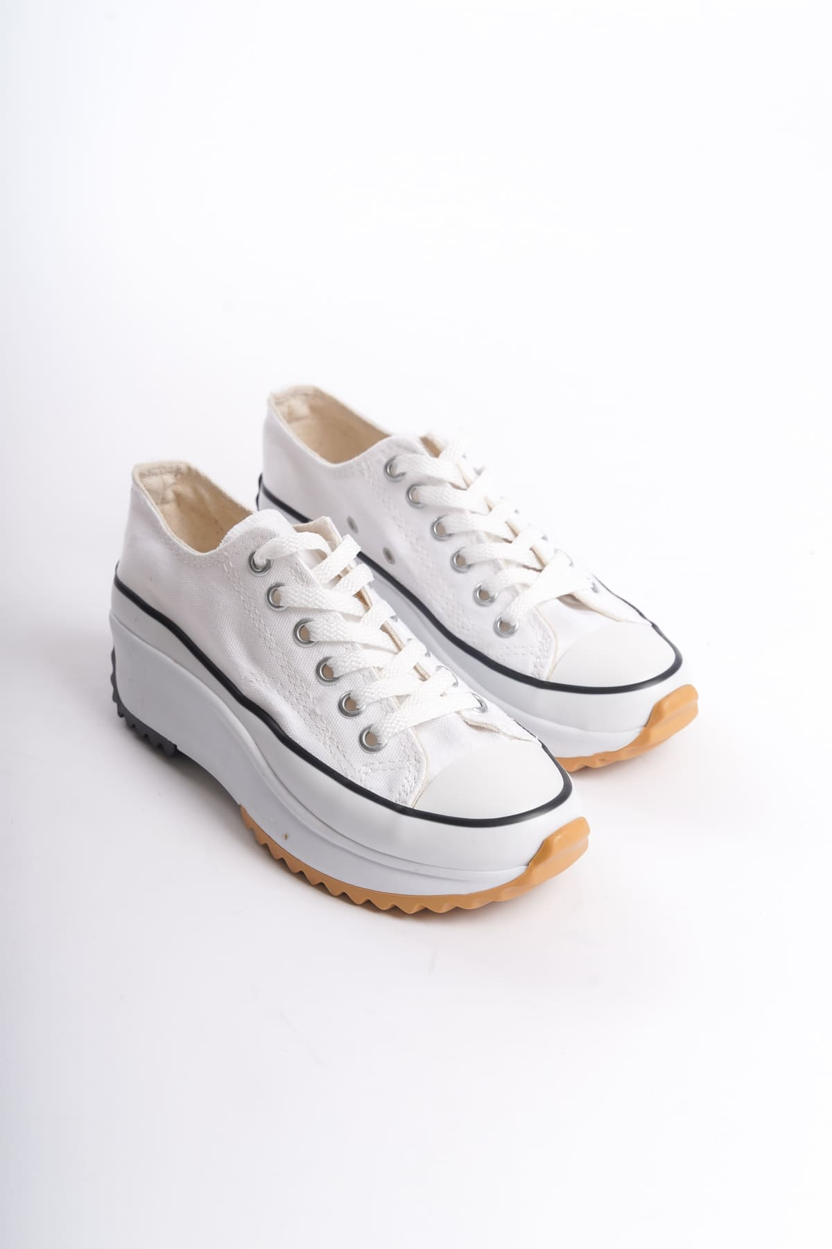 PARIS Bağcıklı Ortopedik Taban Kadın Sneaker Spor Ayakkabı  TBT - Beyaz