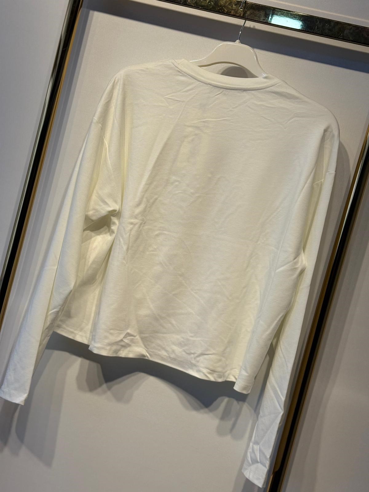 PEARLY Gül Nakış Baskı İşlemeli Rahat Sweat