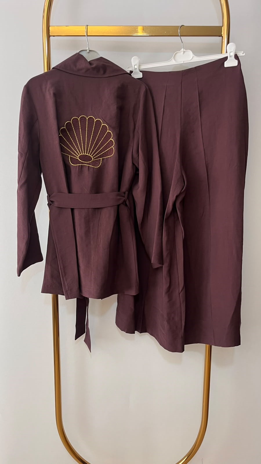PEARLY İstiridye Nakışlı Kimono Takım
