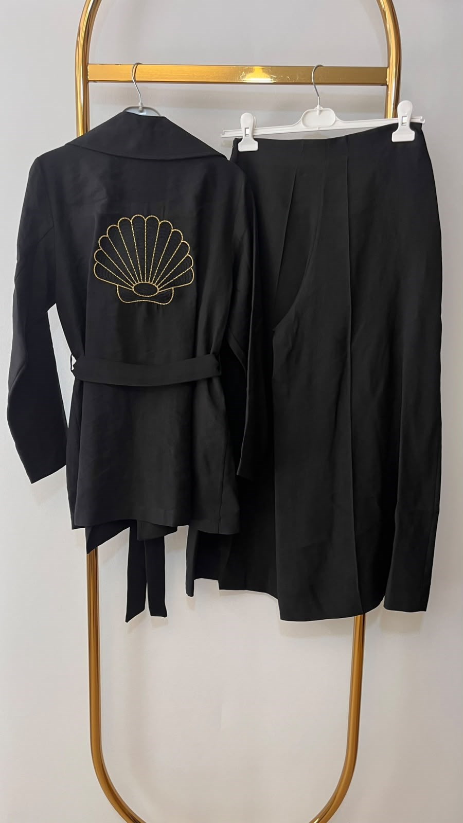 PEARLY İstiridye Nakışlı Kimono Takım