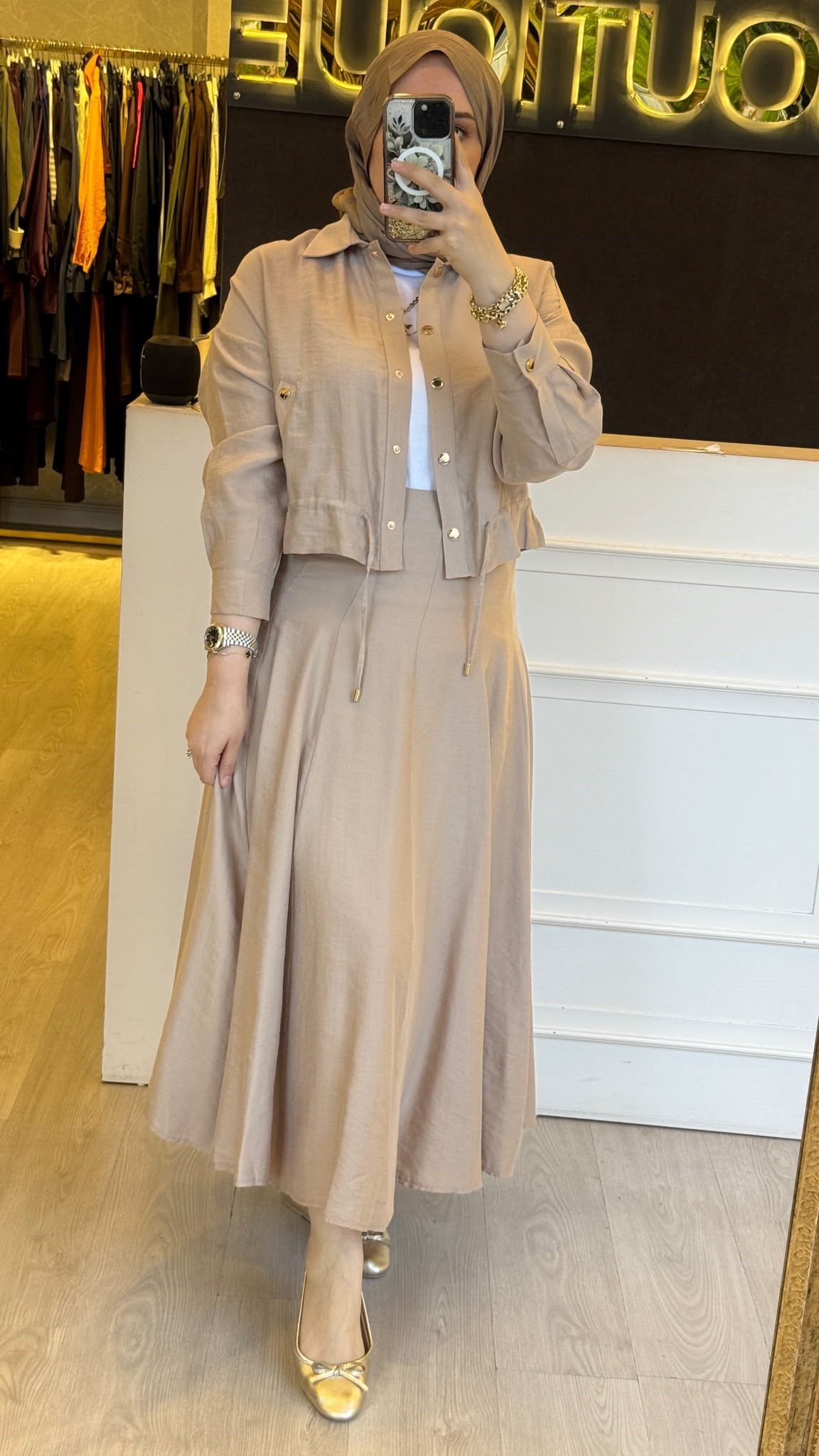 PEARLY Parçalı Etekli Çıtçıtlı Takım