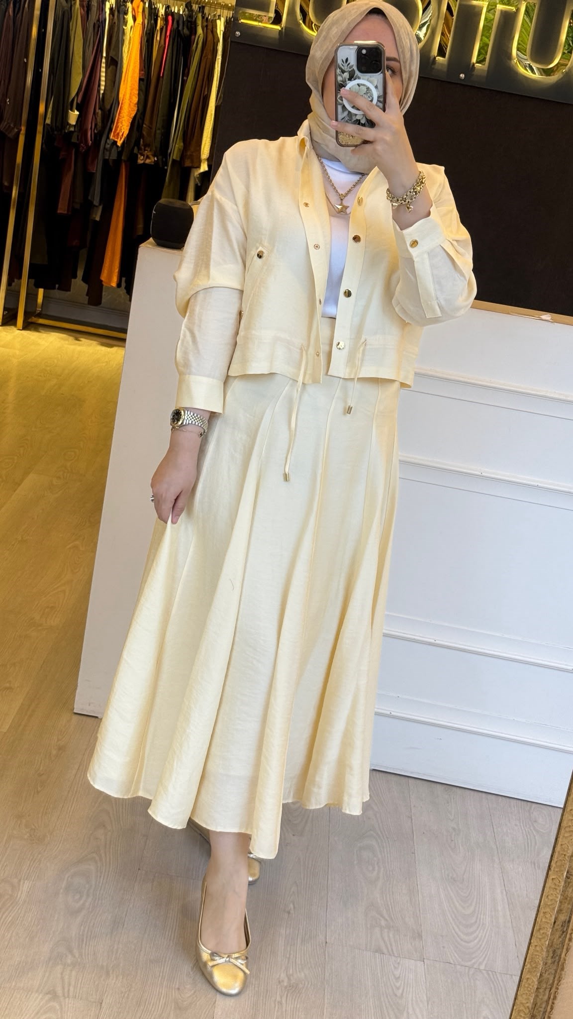 PEARLY Parçalı Etekli Çıtçıtlı Takım
