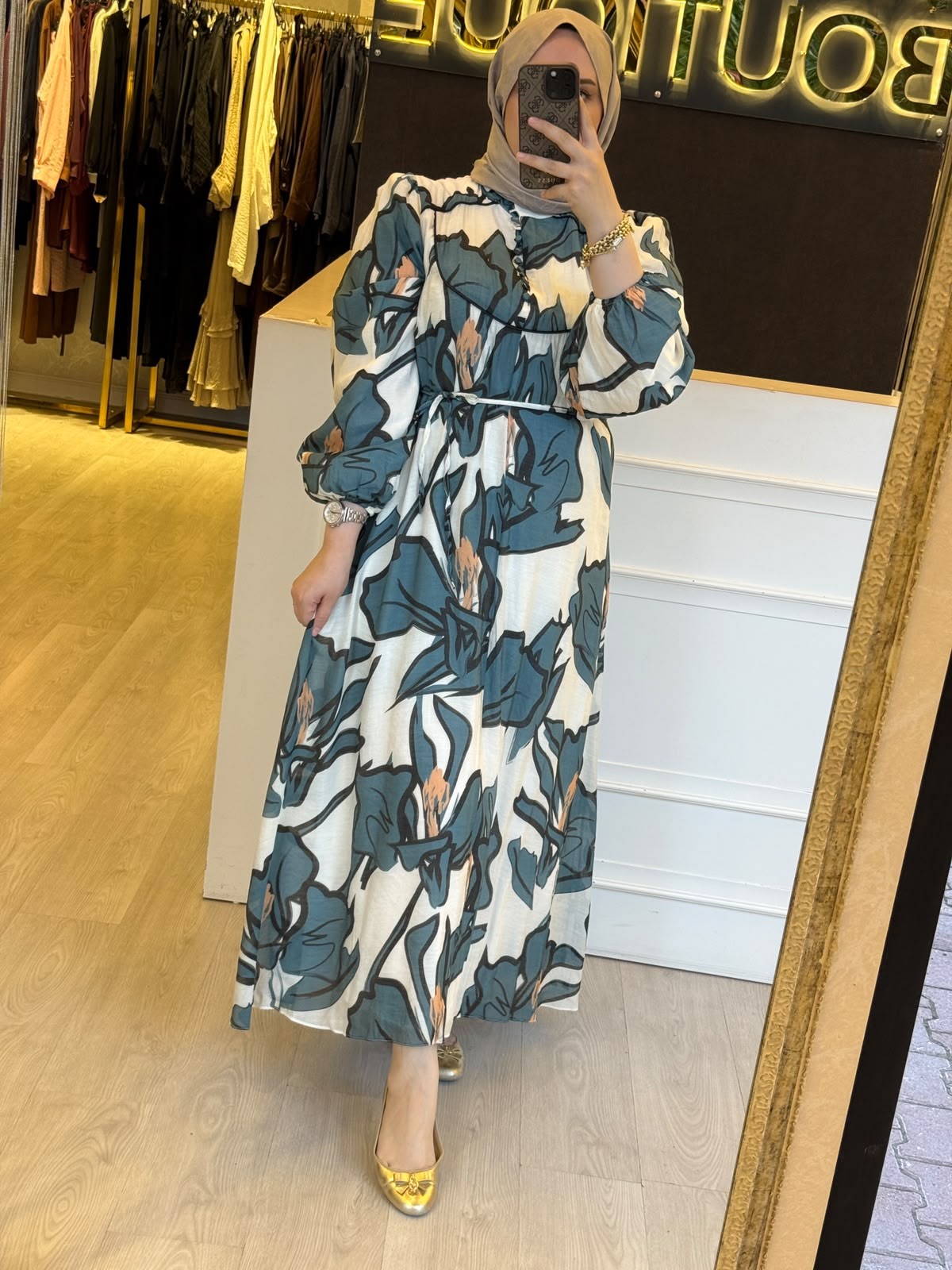 PEARLY Vual Desenli Elbise