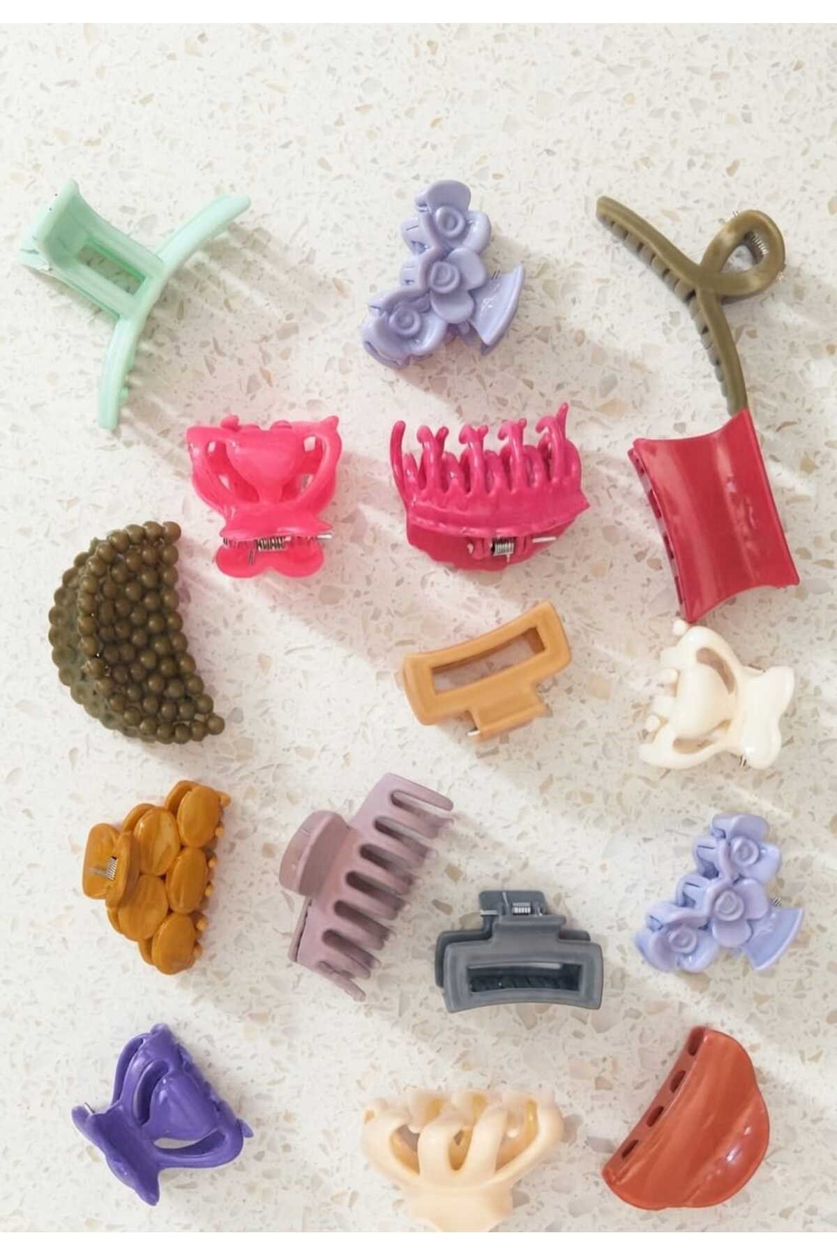 Renkli Orta Boy KAHVERENK Mandal Toka - Trend Şık Toka 4 cm