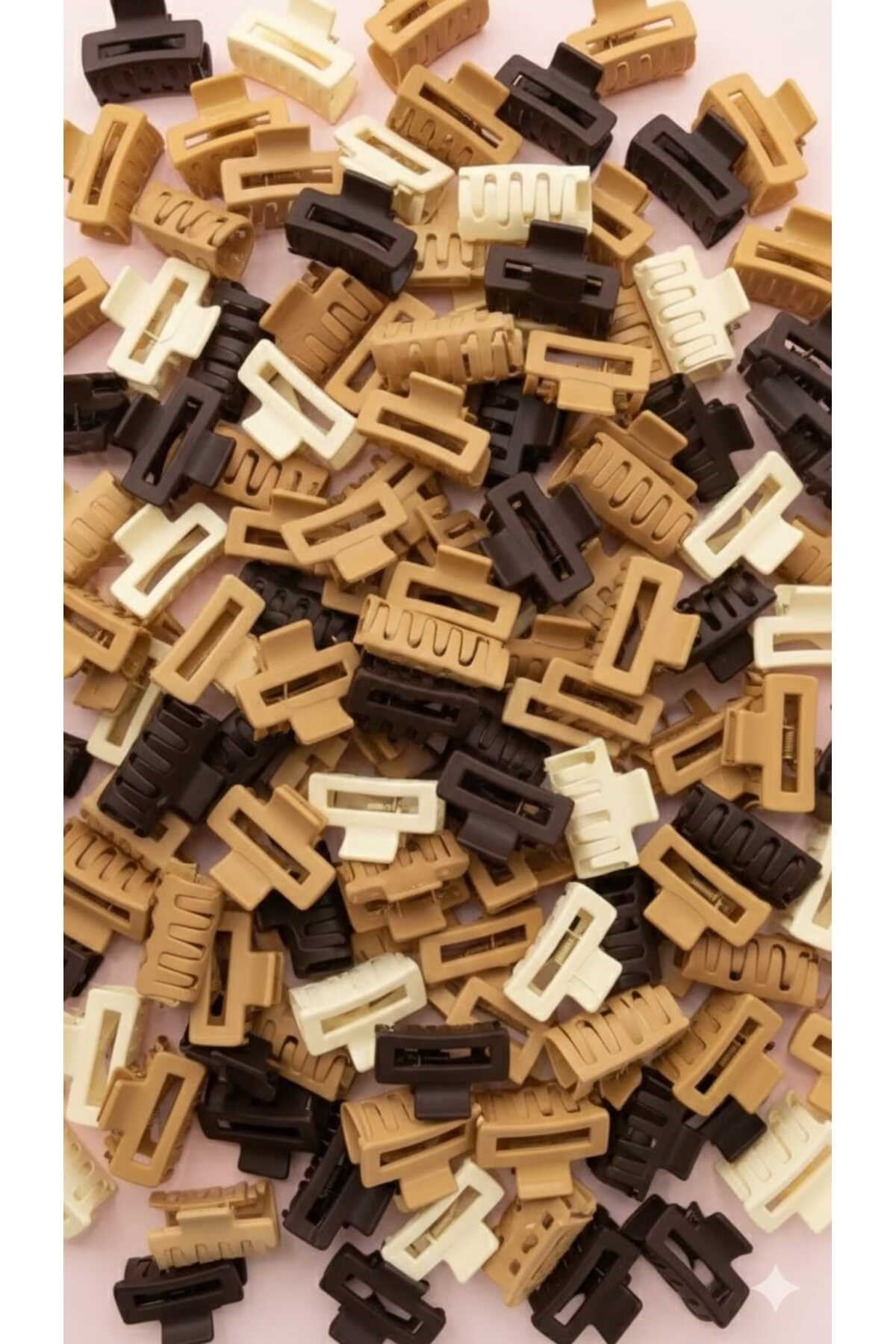 Renkli Orta Boy KAHVERENK Mandal Toka - Trend Şık Toka 4 cm