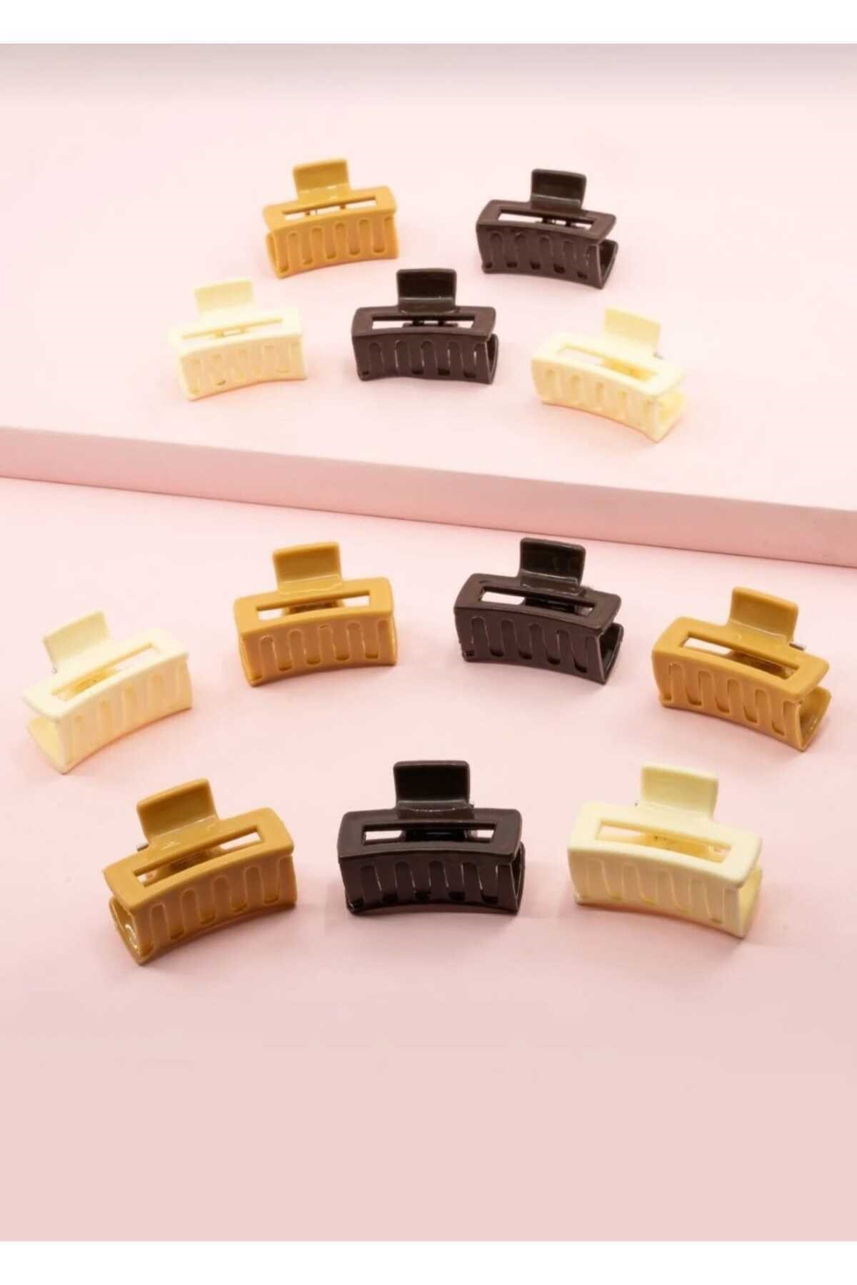 Renkli Orta Boy KAHVERENK Mandal Toka - Trend Şık Toka 4 cm