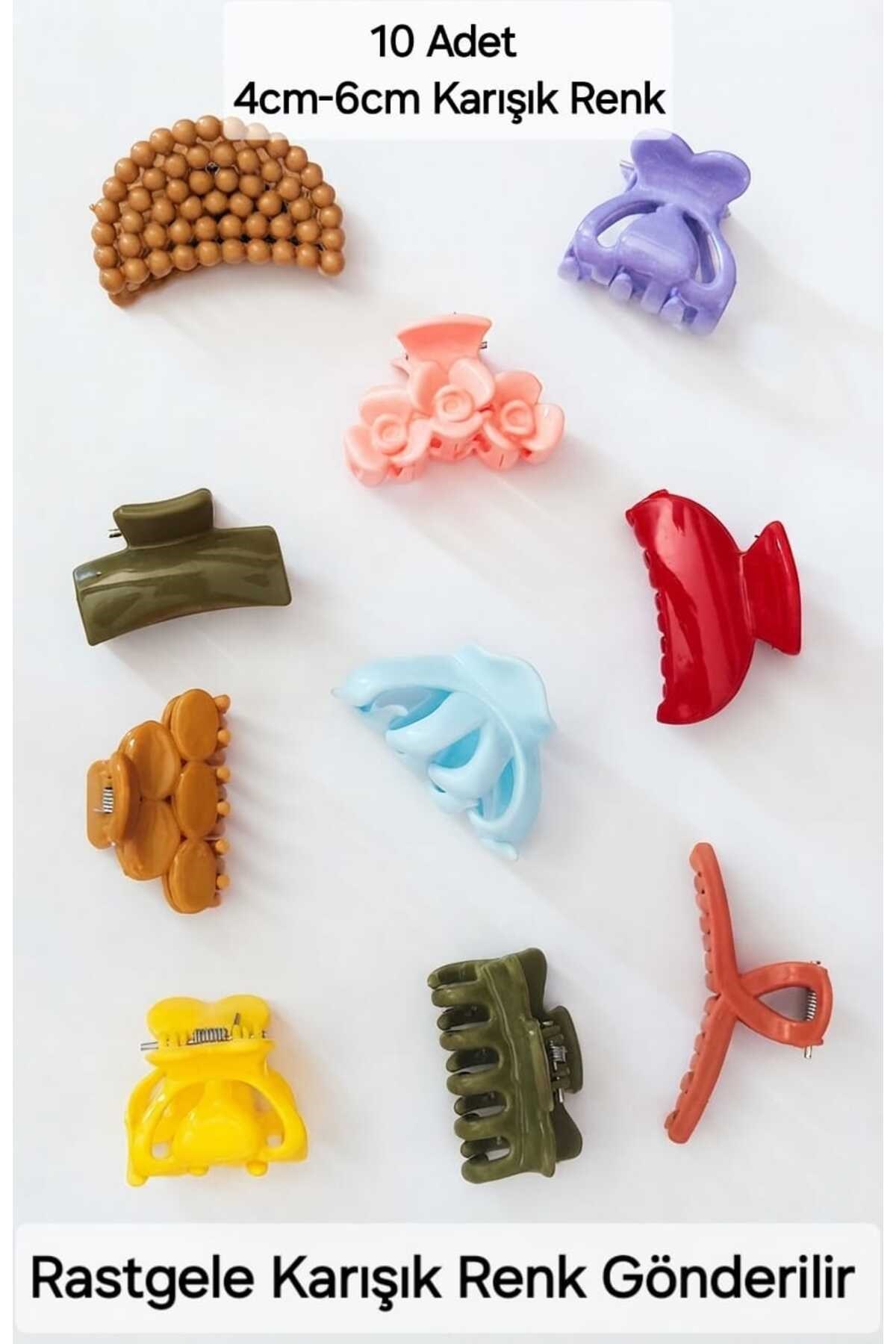 Renkli Orta Boy KAHVERENK Mandal Toka - Trend Şık Toka 4 cm