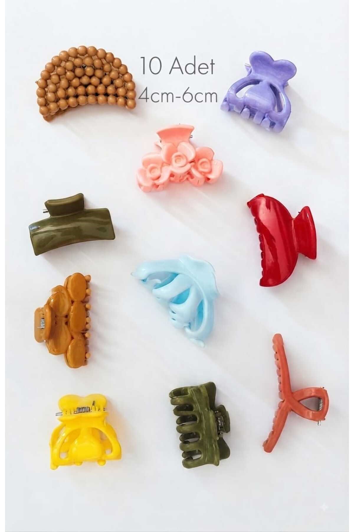 Renkli Orta Boy KAHVERENK Mandal Toka - Trend Şık Toka 4 cm