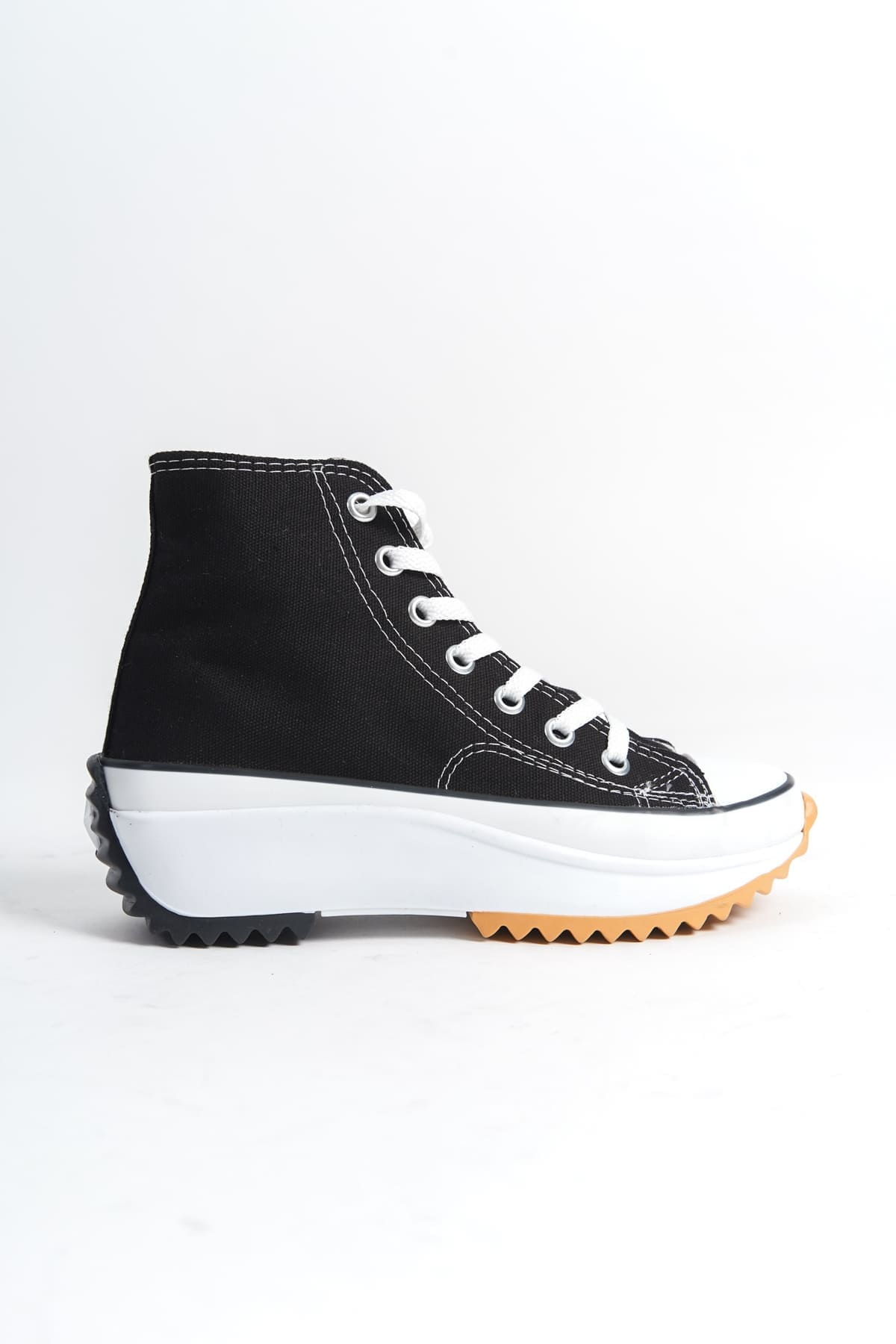 ROMA Bağcıklı Ortopedik Taban Kadın Sneaker Spor Ayakkabı  TBT - Siyah
