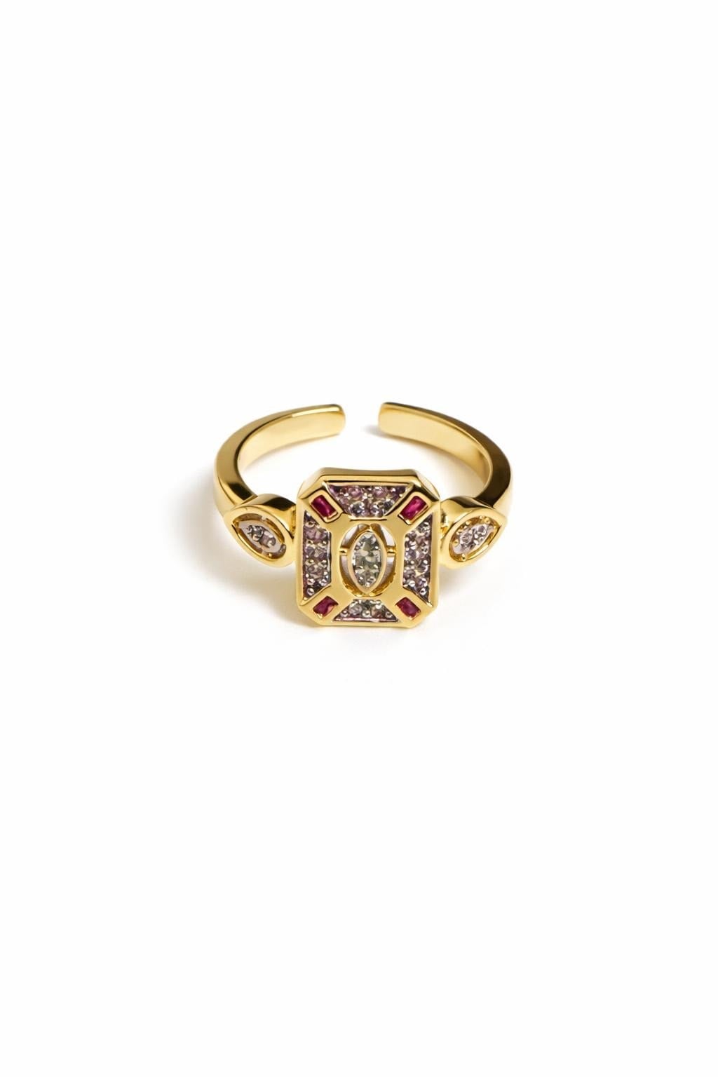Ruby Frame Gold Yüzük