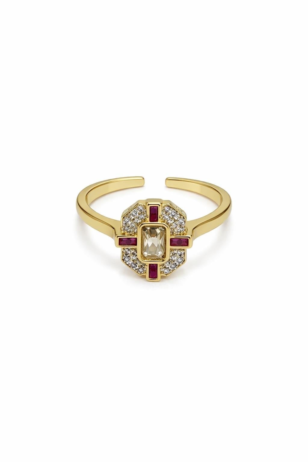 Safir Işıltı Gold Yüzük