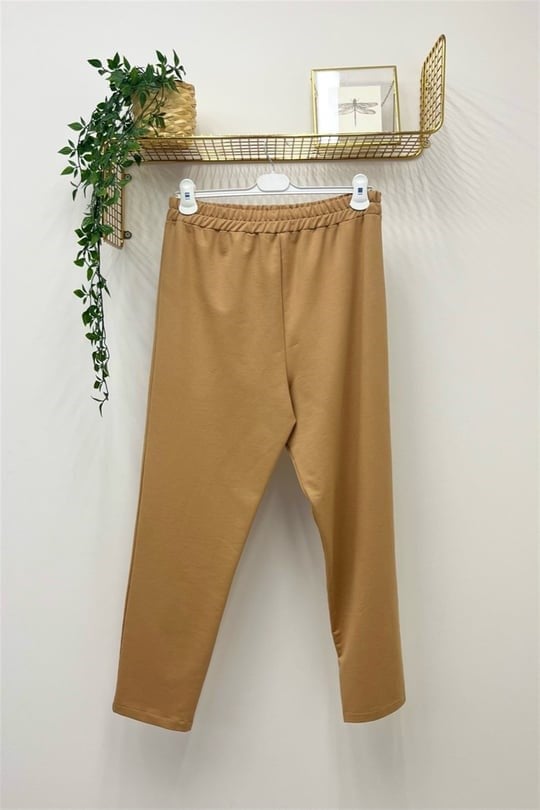SENTEZ DIŞTAN KEMERLİ GENİŞ PAÇA PANTOLON