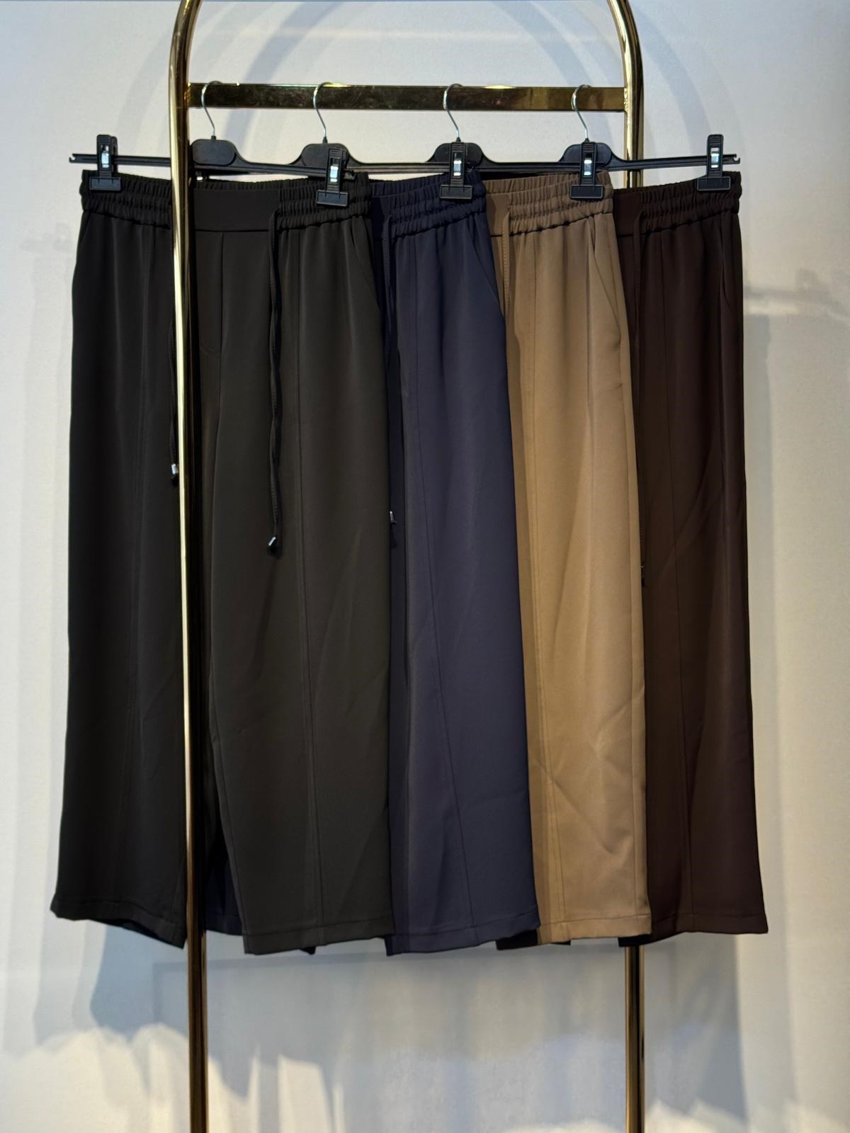 SENTEZ Elegance Beli Lastikli Dar Paça Pantolon