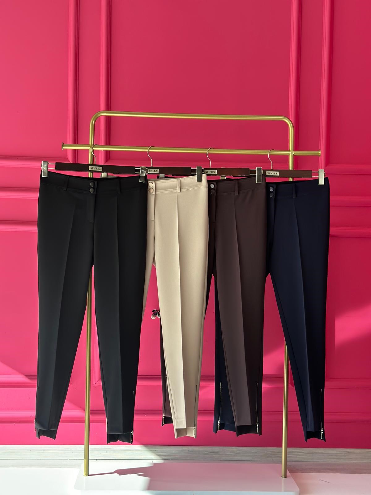 SENTEZ Paçası Fermuarlı Classic Pantolon