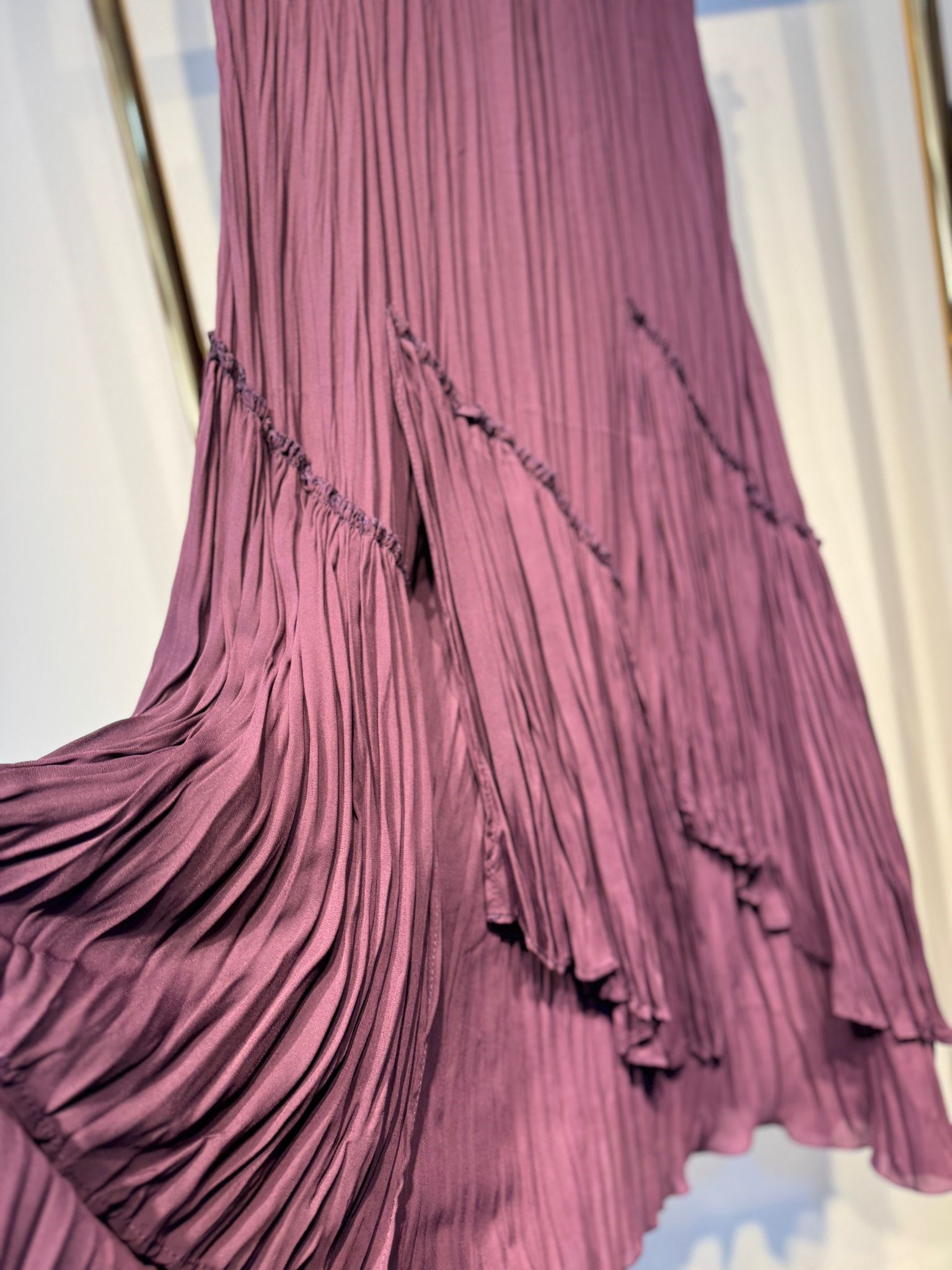SENTEZ Viola Parçalı Kırıştırma Etek