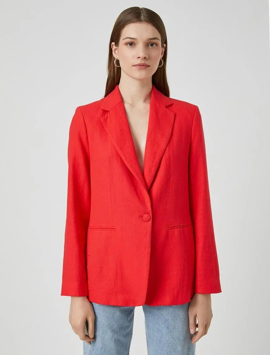Sİ Design 11100 Kemik Düğmeli Blazer Ceket