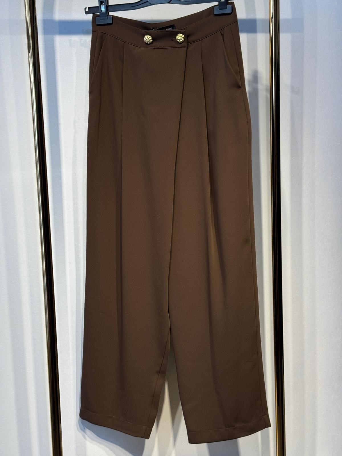 Sİ Design my8 2119 Gold Çift Düğmeli Kumaş Pantolon