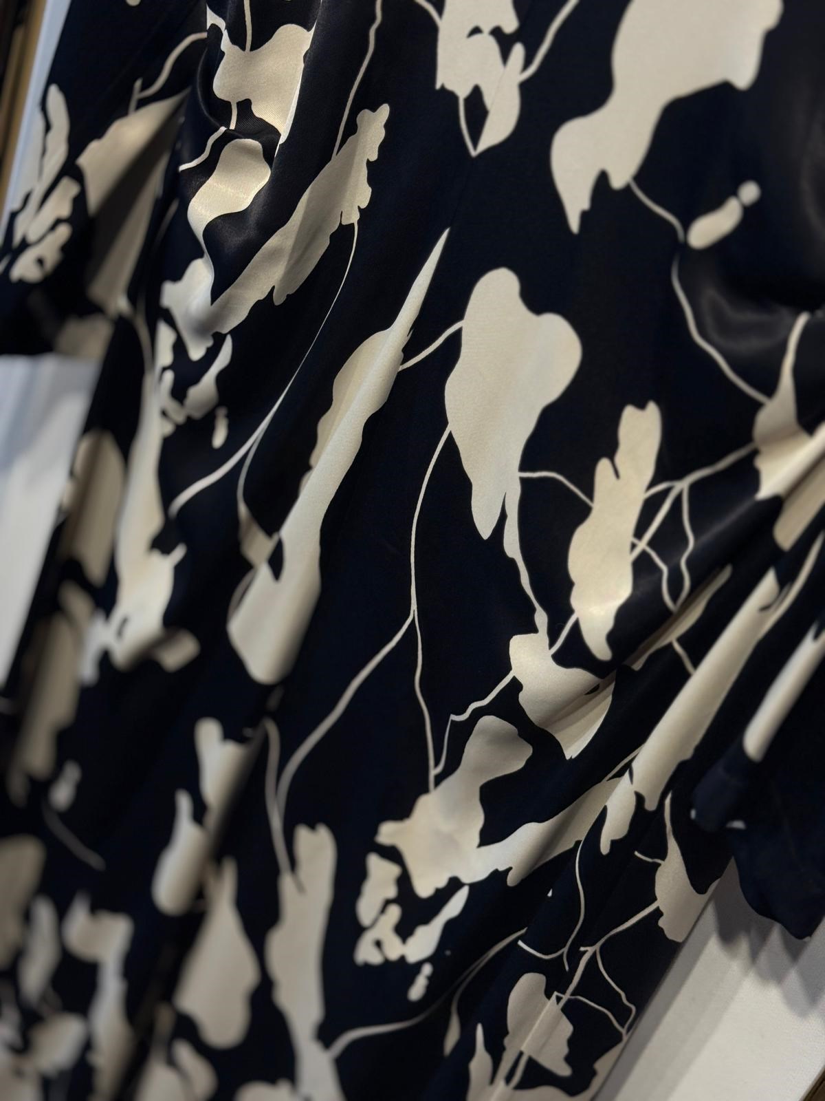 Sİ DESİGN my8 5216 Gold Aksesuar Detaylı Uzun Saten Elbise