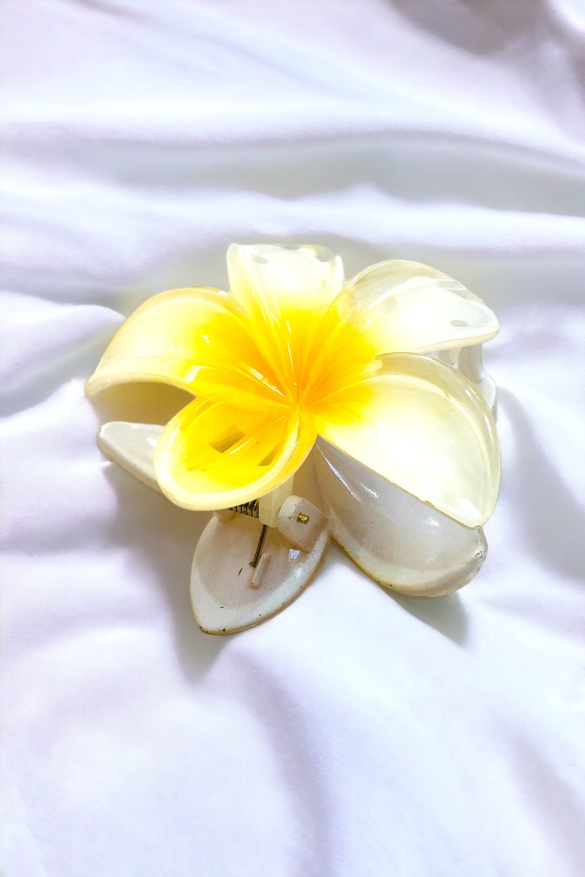 Siyah Lotus Çiçek Mandal Toka Büyük Boy Saç Tokası Güçlü Tutucu