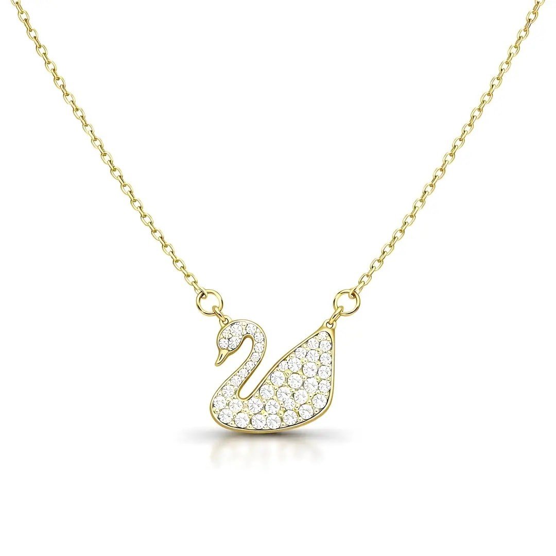 Swan Kuğu Kolye Gold