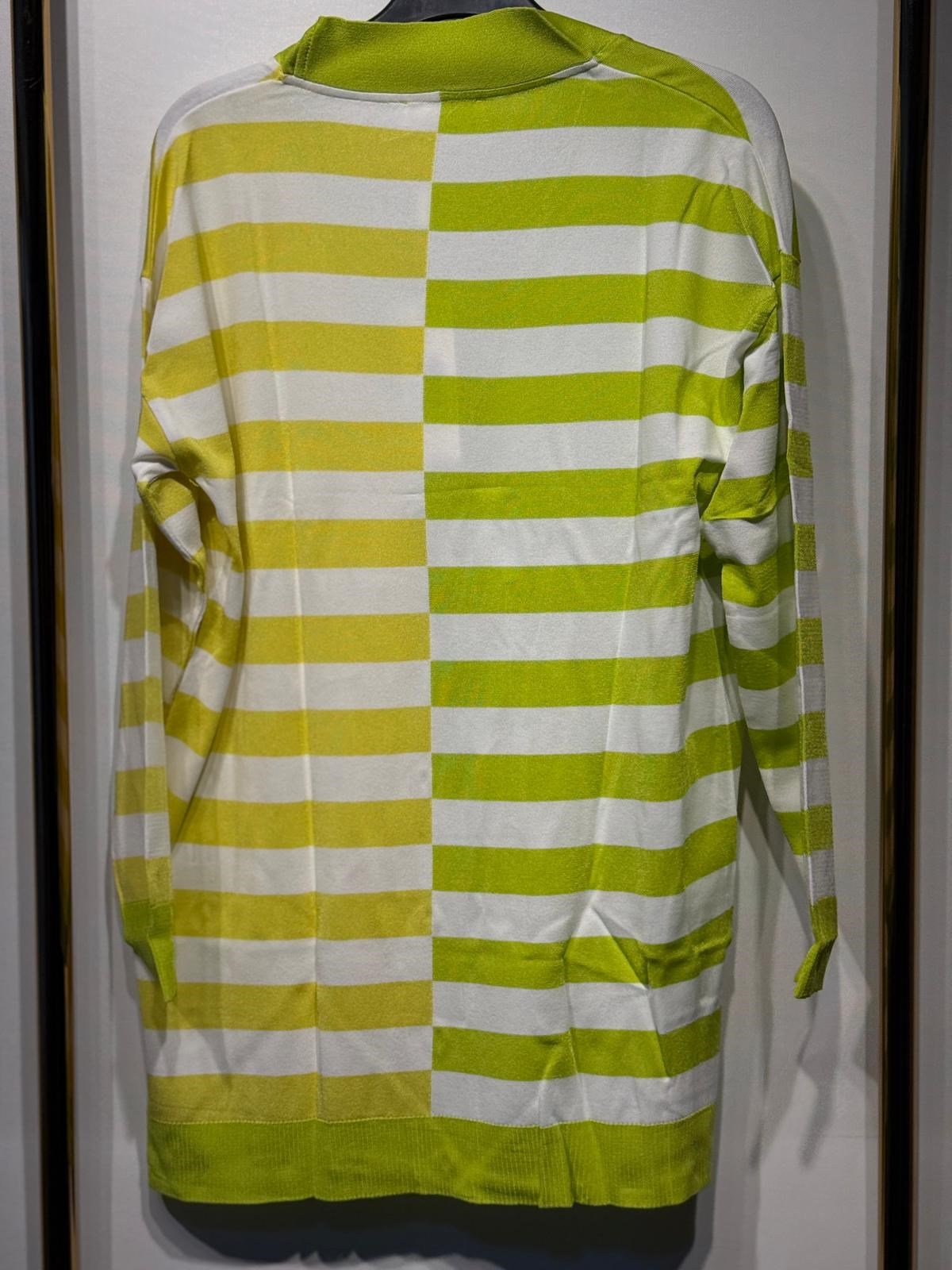 TIĞ TRİKO Çizgili Rayon Hırka