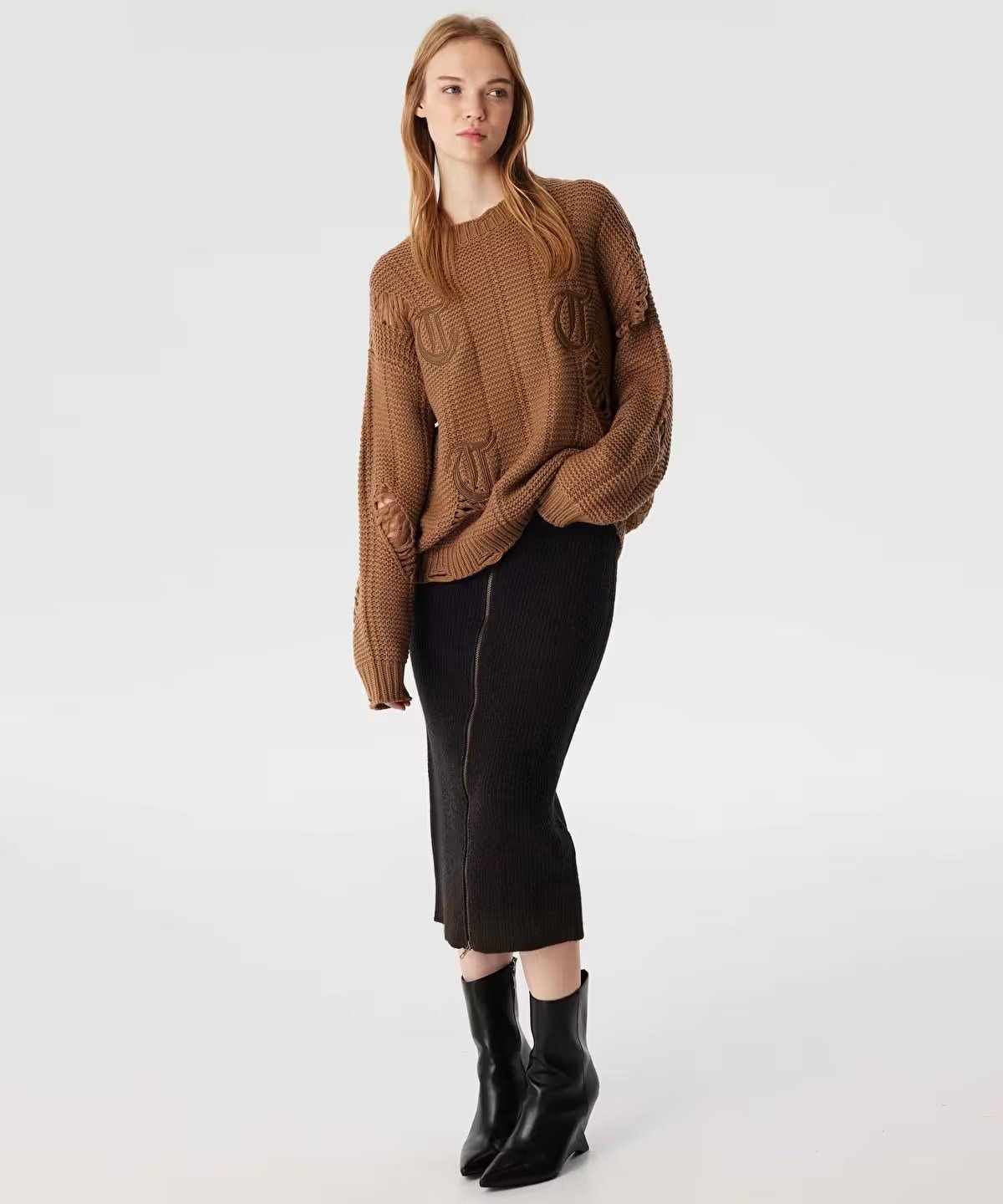 TWİST NAKIŞLI OVERSIZE KAZAK