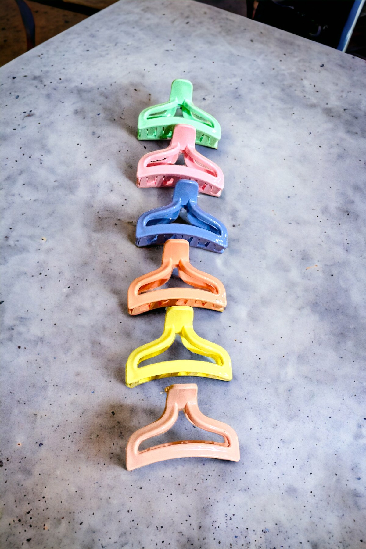 Üçgen Model 6 Adet Büyük Boy 7 Cm Mandal Toka