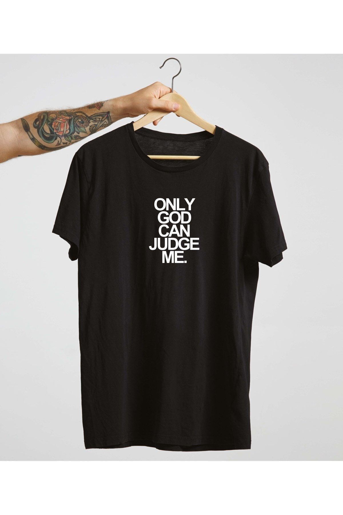 Unisex Beyaz %100 Pamuk Bisiklet Yaka Basic Örme T-shirt Only God