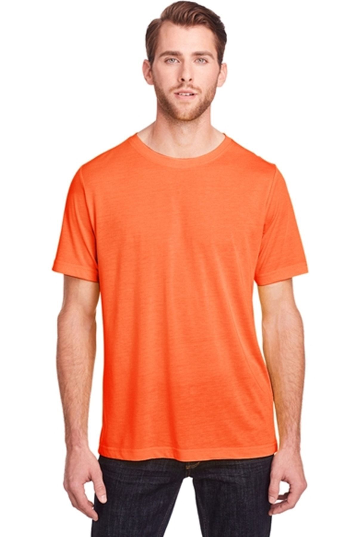 Unisex Şeker Turuncu Basic T-shirt