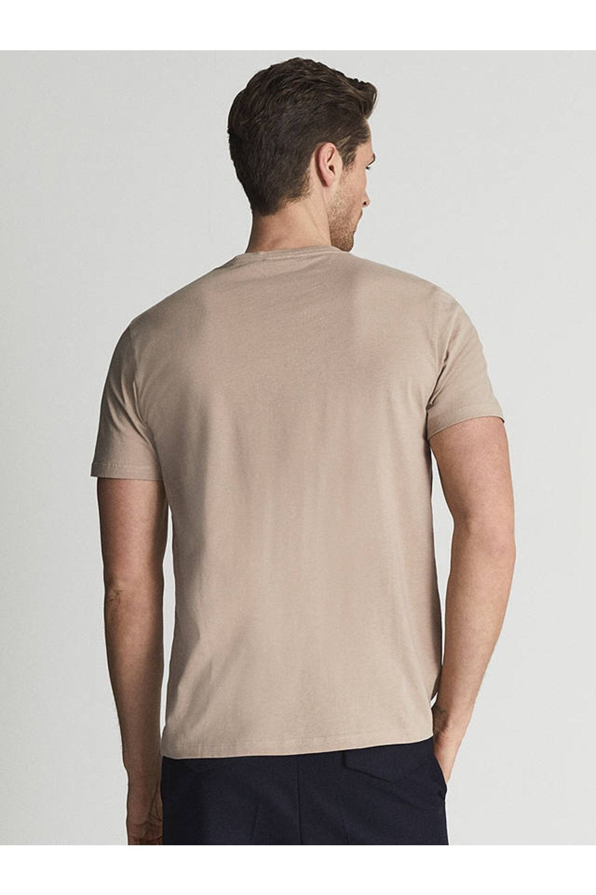Unisex Taş Kahve Basic T-shirt