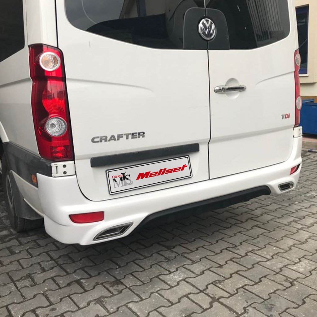 Volkwagen Crafter Çift Egzoz Arka Tampon Geçme 2012-2017 Yılı ve Arasına Uyumludur