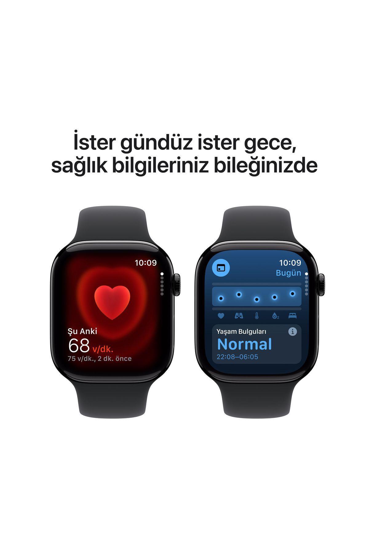 Watch Series 10 GPS 42mm Jet Black Aluminium Case with Black Sport Band - M/L