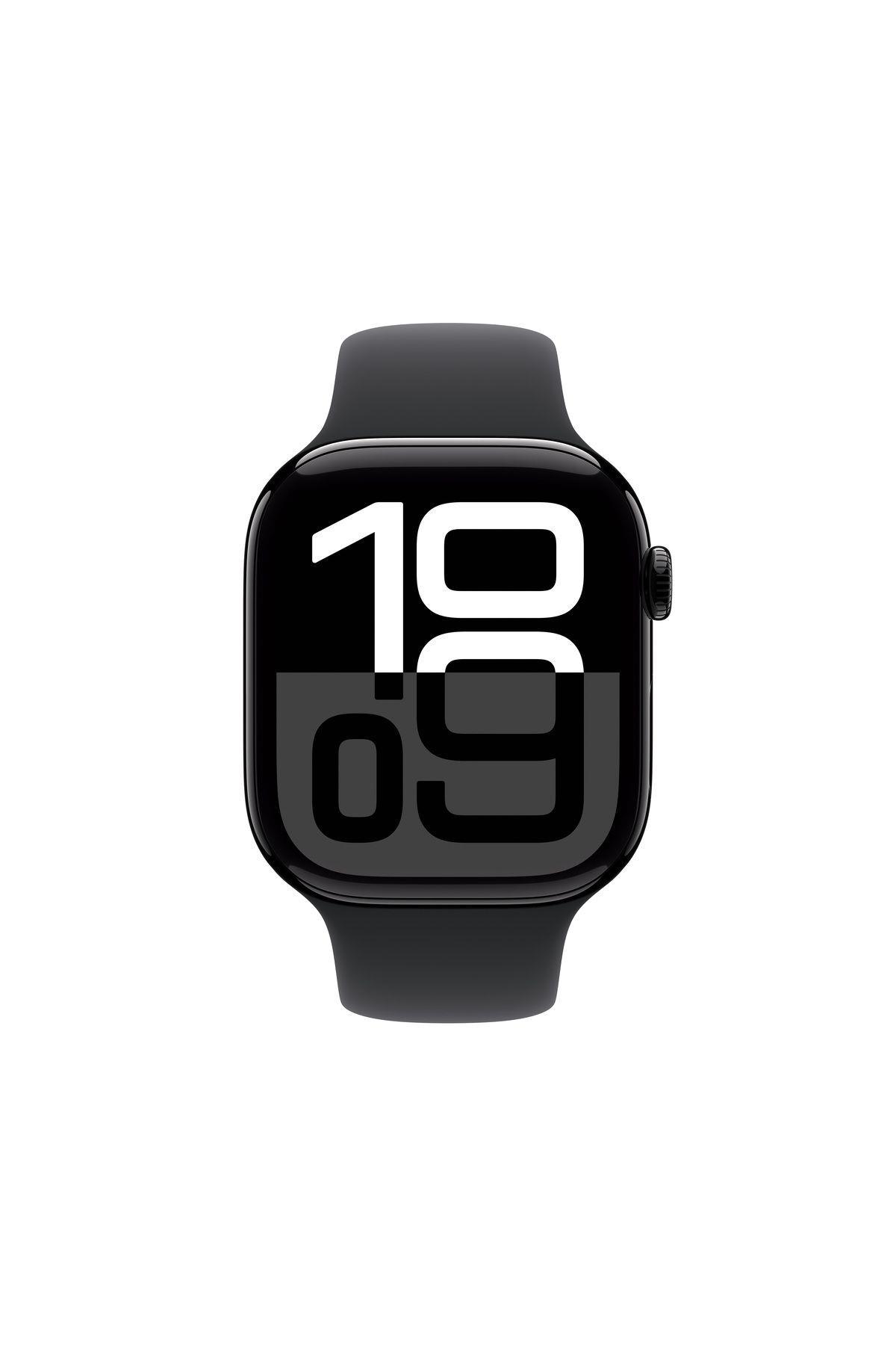Watch Series 10 GPS 42mm Jet Black Aluminium Case with Black Sport Band - M/L