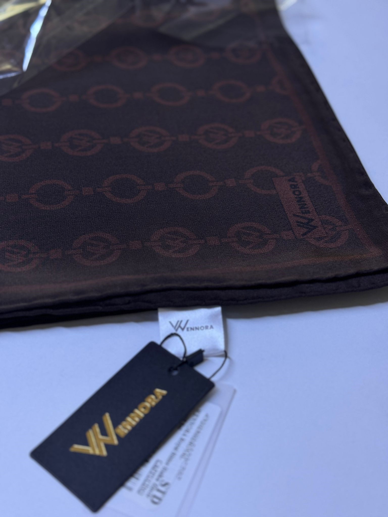 WENNORA Royal Shine Halka Zincir Desenli Şal