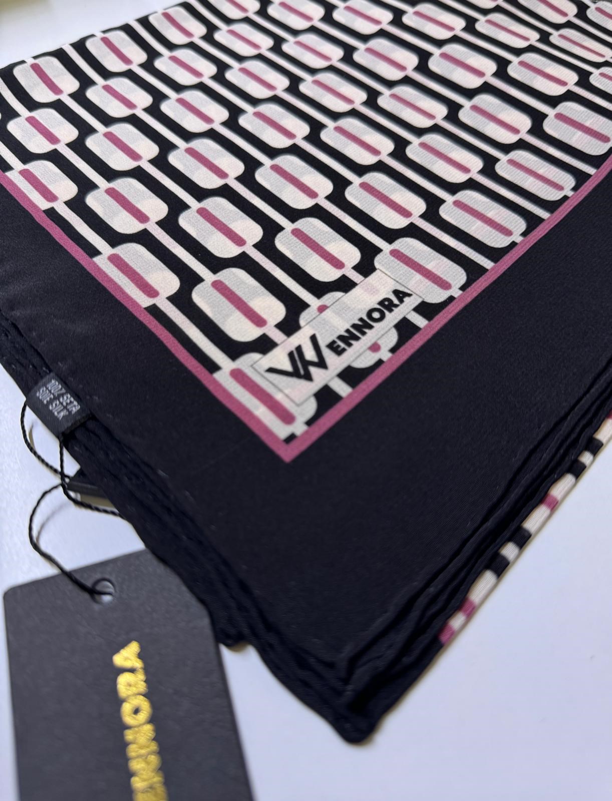 WENNORA Silk mate Roman 0 Monogram Şal
