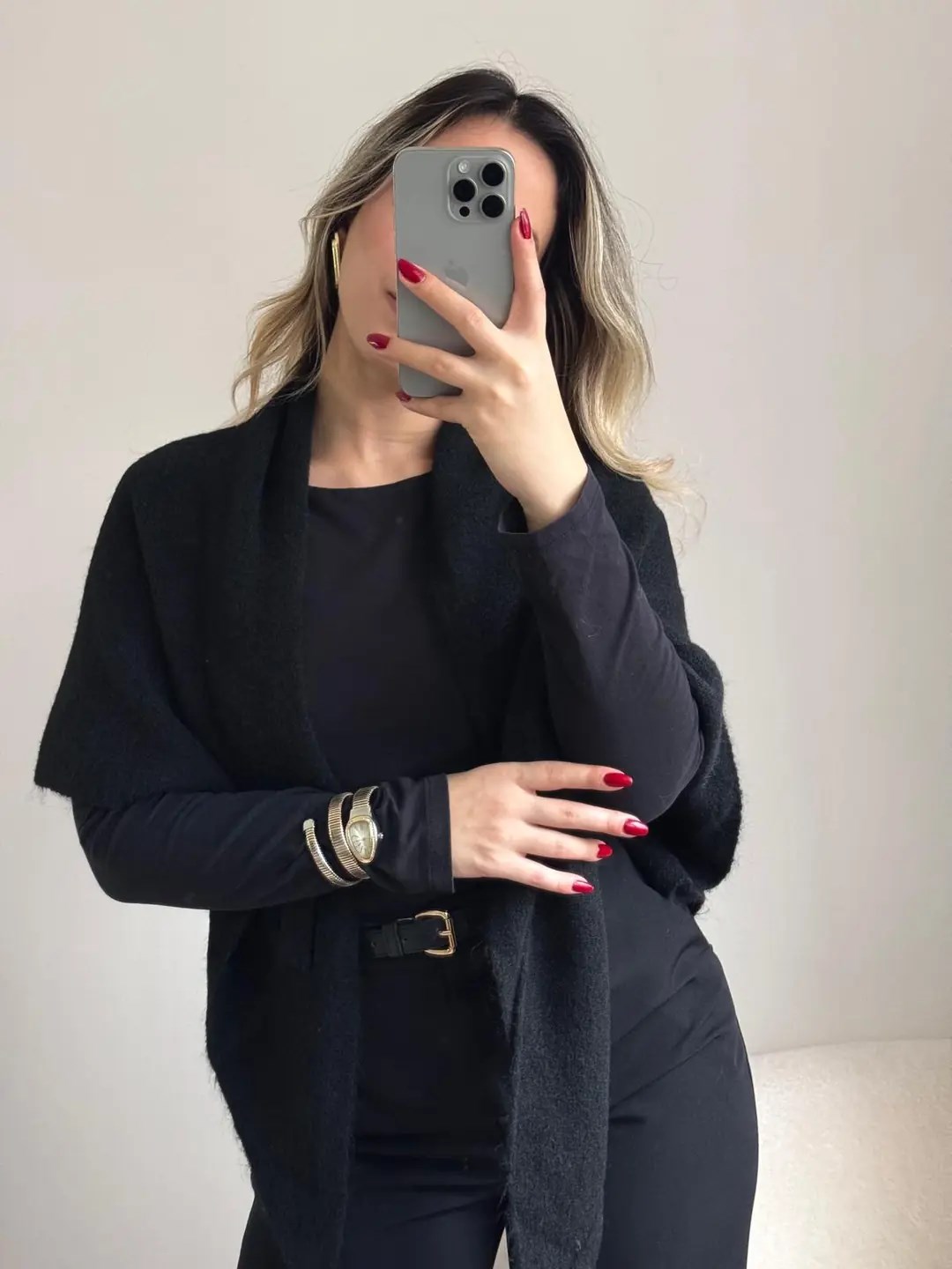 Yumuşak Dokulu Detay Üçgen Şal Kahverengi