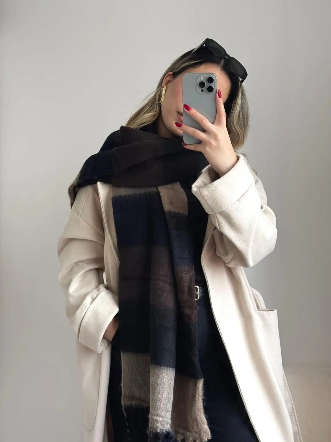 Yumuşak Dokulu Pinterest Atkı Bordo