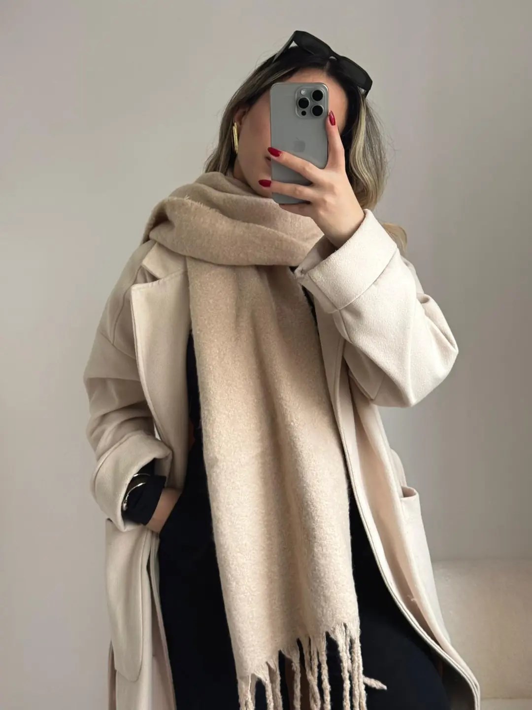 Yumuşak Dokulu Pinterest Atkı Gri