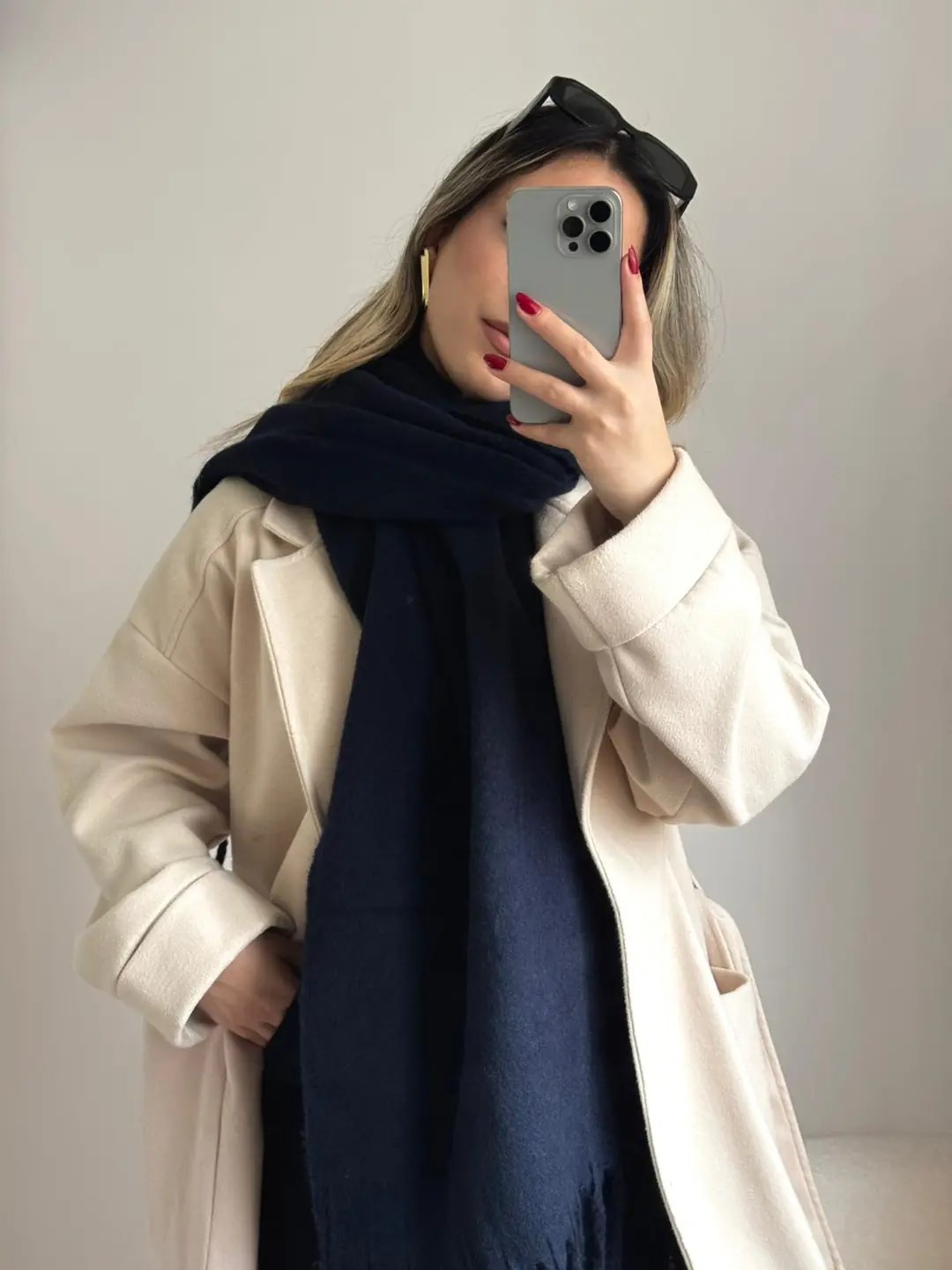 Yumuşak Dokulu Pinterest Atkı Üç Renkli
