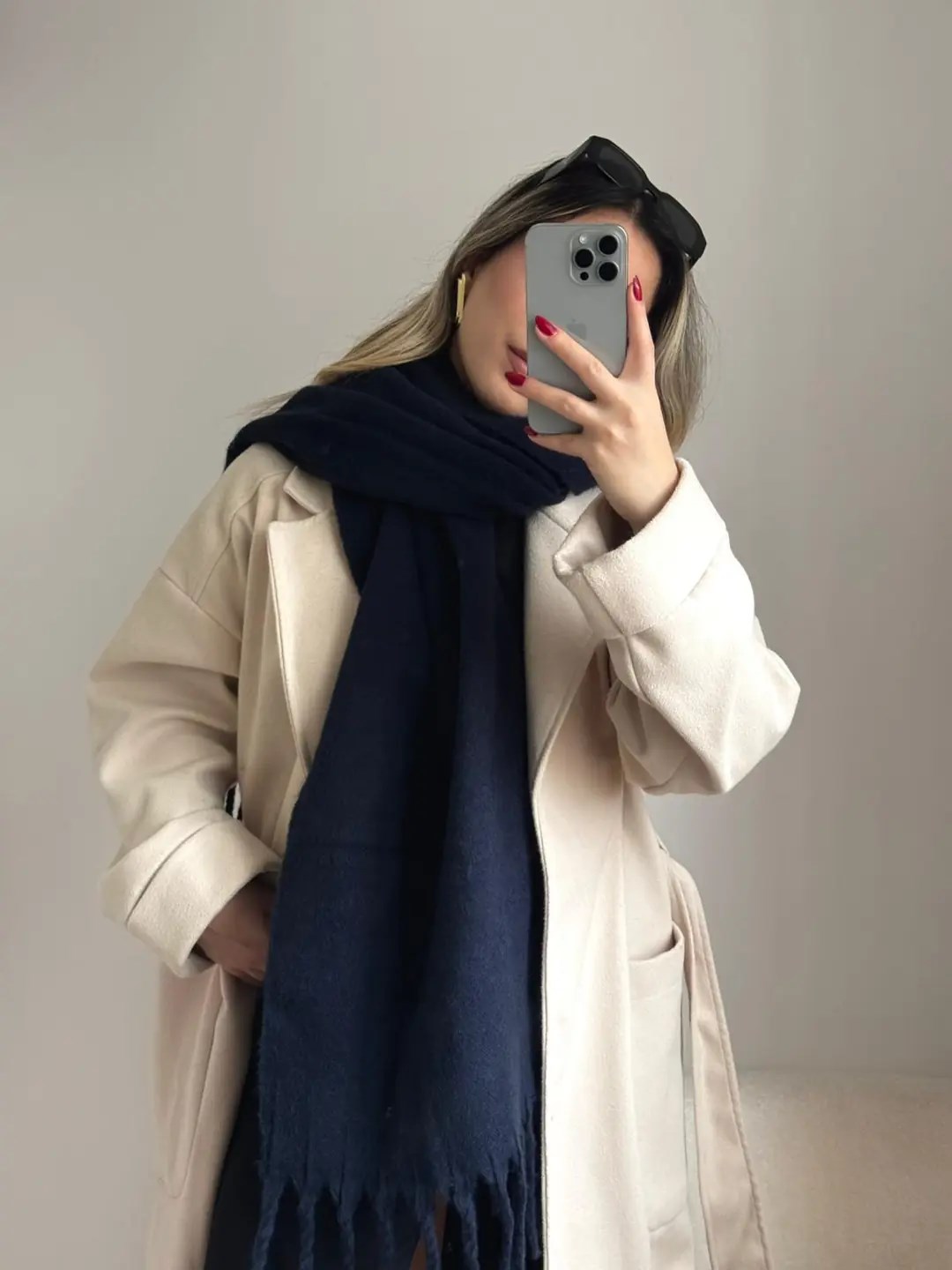 Yumuşak Dokulu Pinterest Atkı Üç Renkli