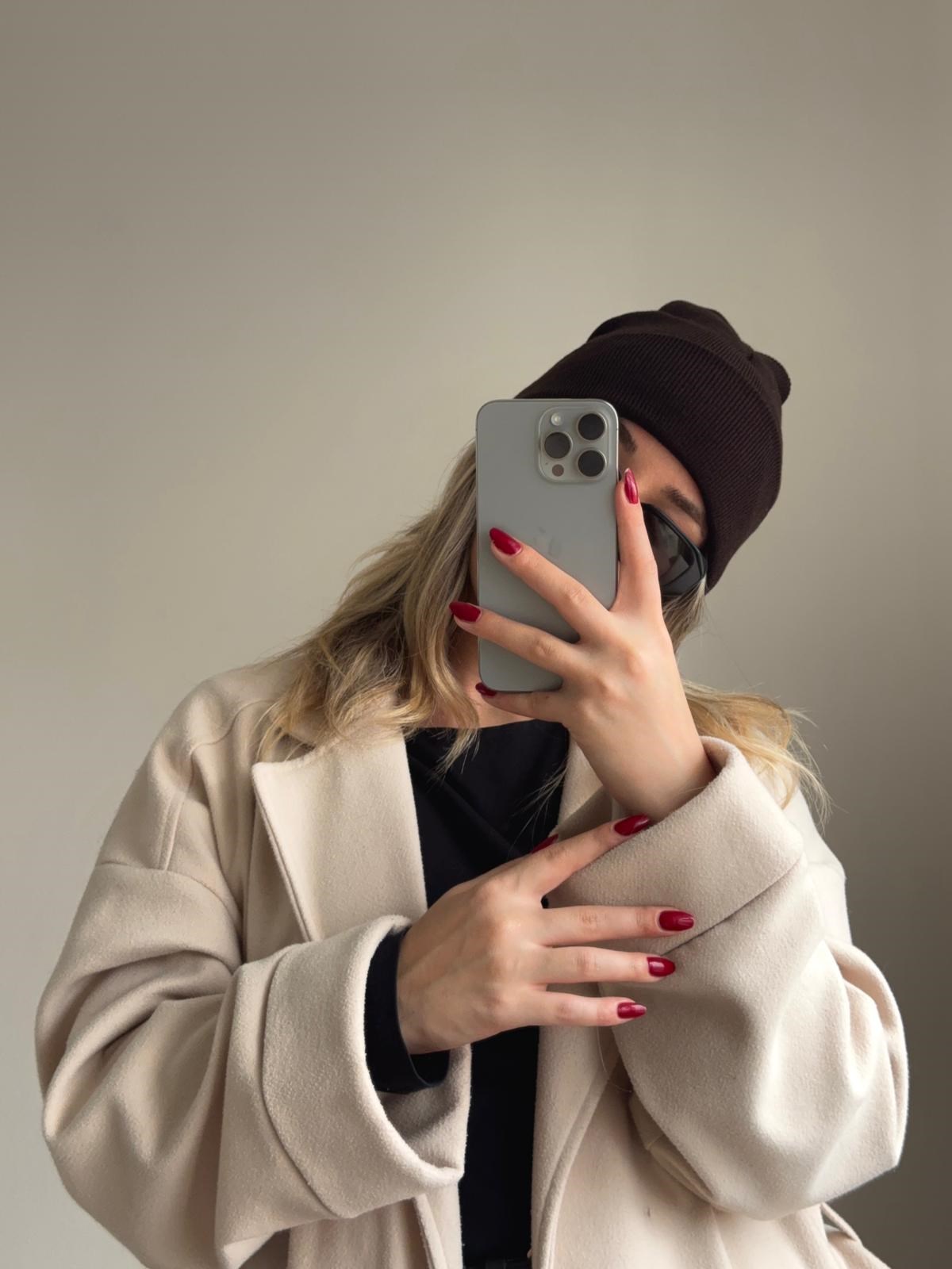Yumuşak Pinterest Bere Kahverengi