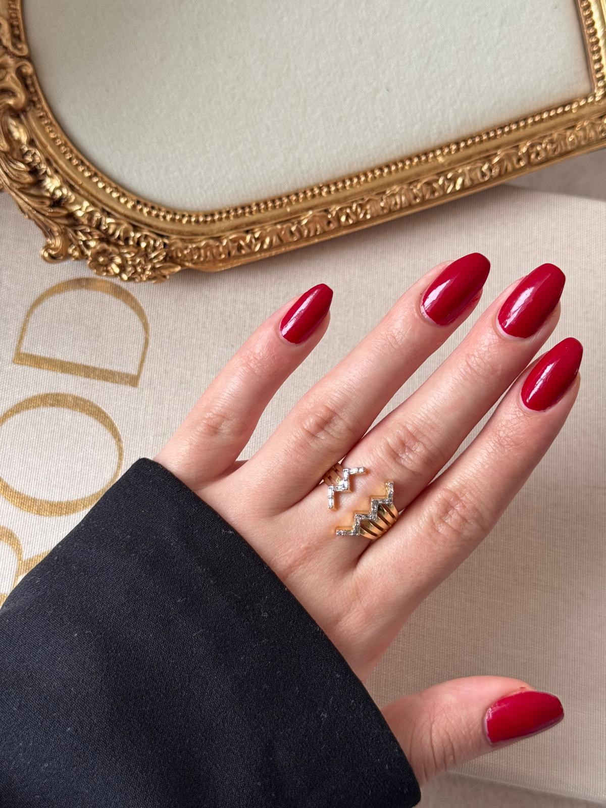 Zena Zigzag Gold Yüzük