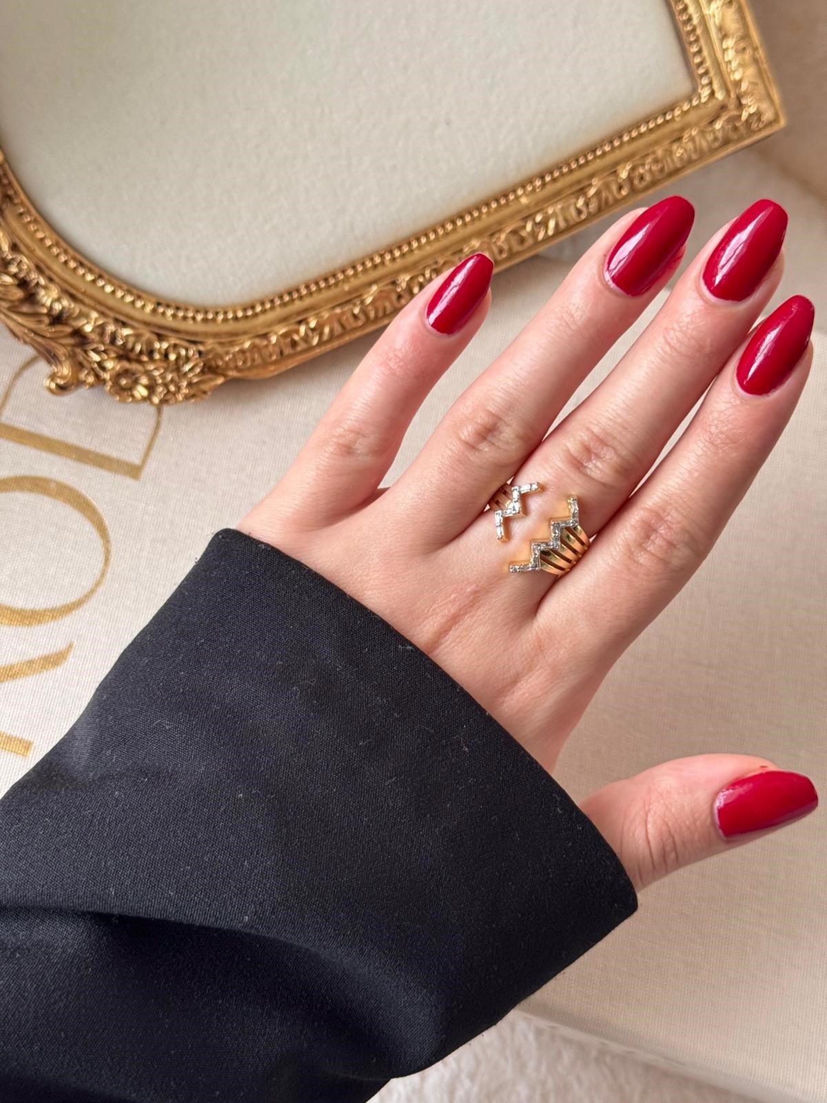 Zena Zigzag Gold Yüzük