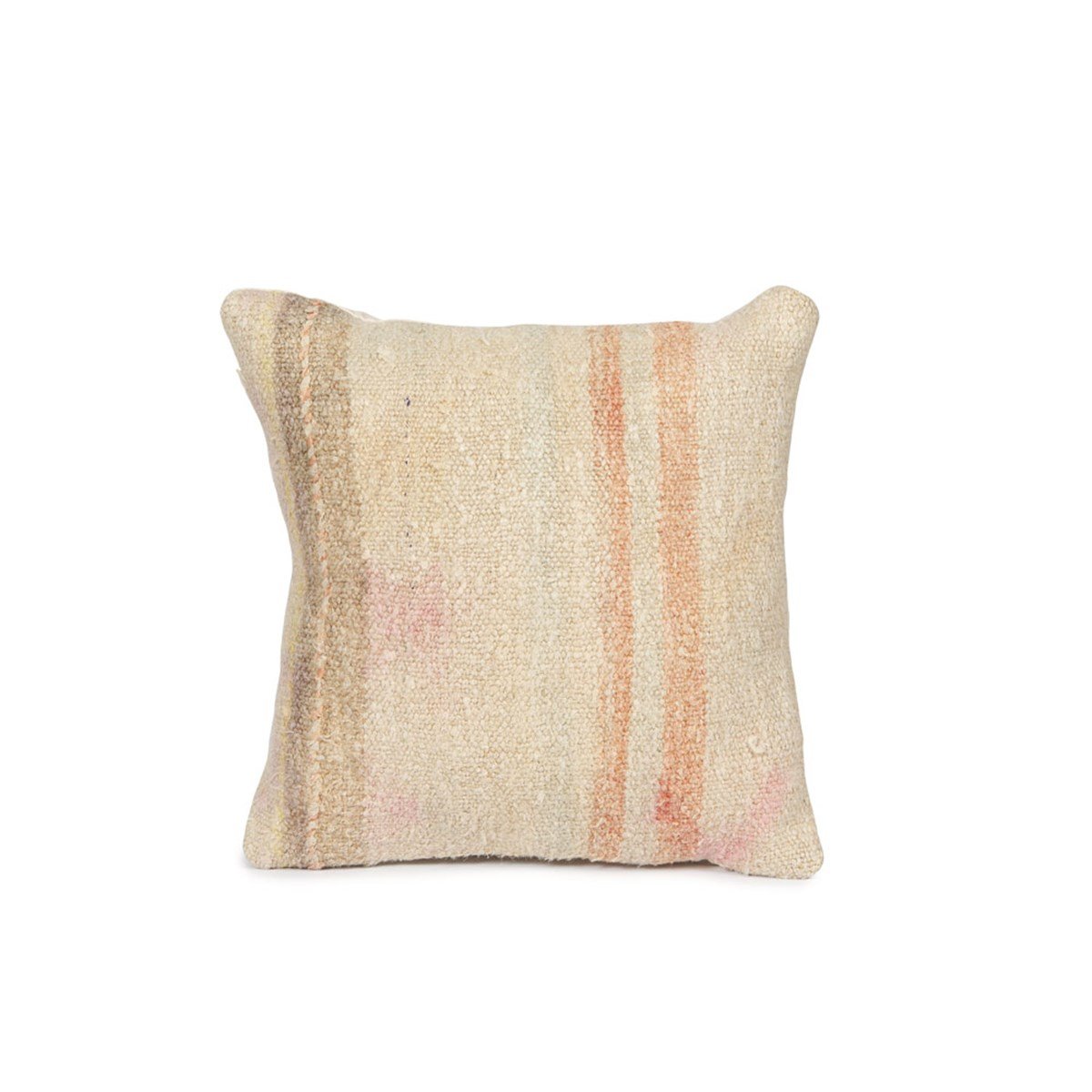 Badepo Kilim Desenli Pembe Çizgili Kırlent